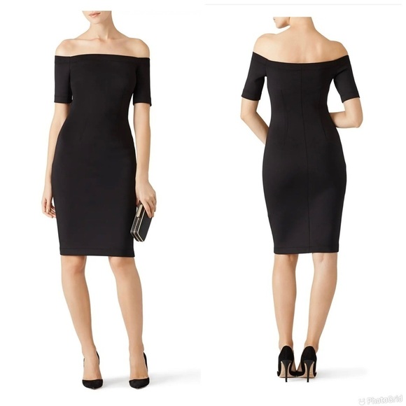 Yigal Azrouël Off The Shoulder Scuba Dress - Picture 1 of 8